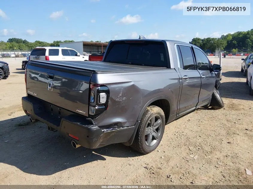 2023 Honda Ridgeline Rtl-E VIN: 5FPYK3F7XPB066819 Lot: 45582294