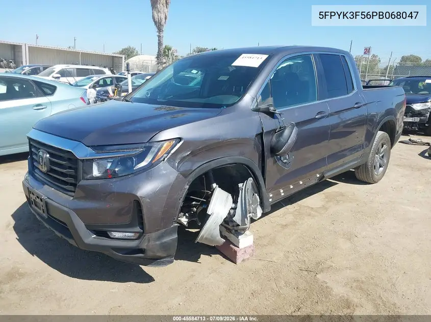 2023 Honda Ridgeline Rtl VIN: 5FPYK3F56PB068047 Lot: 45584713