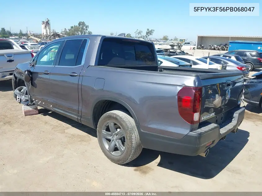 2023 Honda Ridgeline Rtl VIN: 5FPYK3F56PB068047 Lot: 45584713