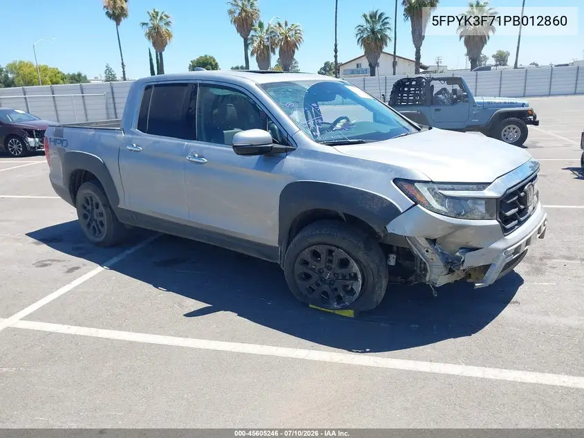 2023 Honda Ridgeline Rtl-E VIN: 5FPYK3F71PB012860 Lot: 45605246