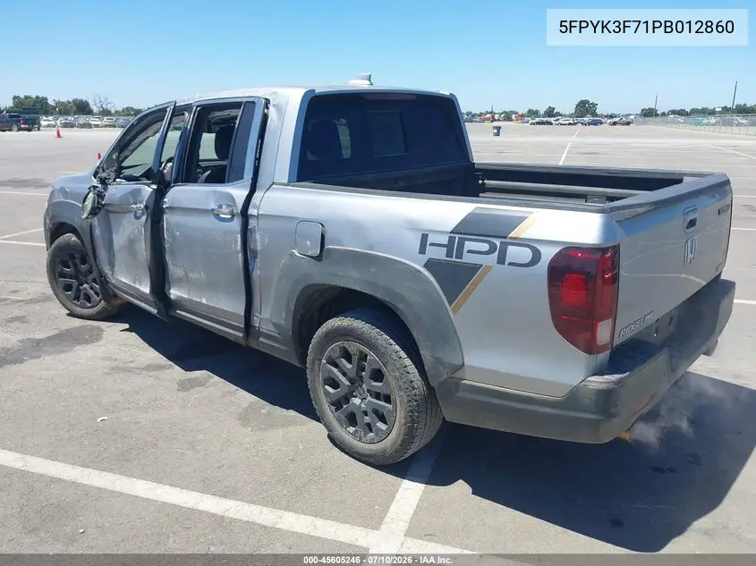 2023 Honda Ridgeline Rtl-E VIN: 5FPYK3F71PB012860 Lot: 45605246