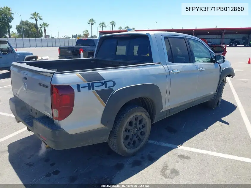 2023 Honda Ridgeline Rtl-E VIN: 5FPYK3F71PB012860 Lot: 45605246