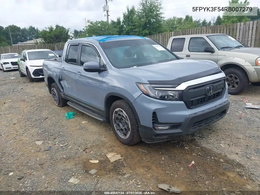 2024 Honda Ridgeline Rtl VIN: 5FPYK3F54RB007279 Lot: 45547134