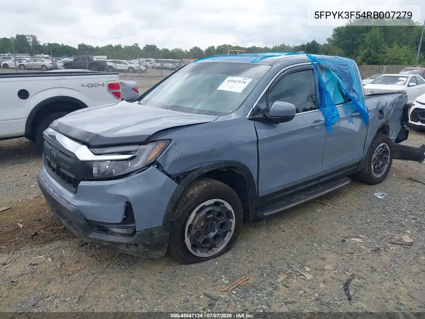 2024 Honda Ridgeline Rtl VIN: 5FPYK3F54RB007279 Lot: 45547134