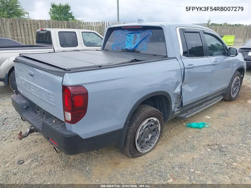 2024 Honda Ridgeline Rtl VIN: 5FPYK3F54RB007279 Lot: 45547134