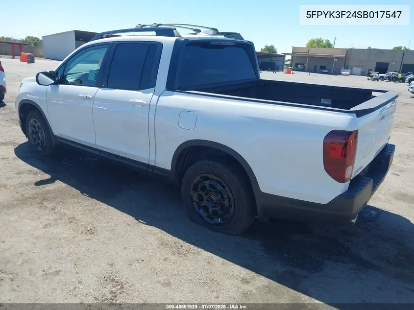 2025 Honda Ridgeline Sport+ VIN: 5FPYK3F24SB017547 Lot: 45561939