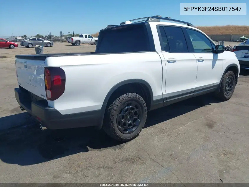 2025 Honda Ridgeline Sport+ VIN: 5FPYK3F24SB017547 Lot: 45561939