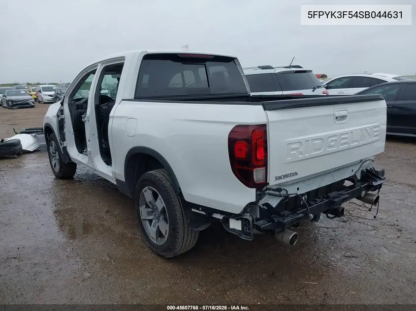 2025 Honda Ridgeline Rtl VIN: 5FPYK3F54SB044631 Lot: 45607768