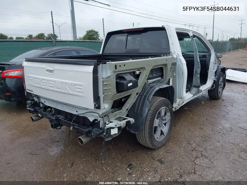 2025 Honda Ridgeline Rtl VIN: 5FPYK3F54SB044631 Lot: 45607768