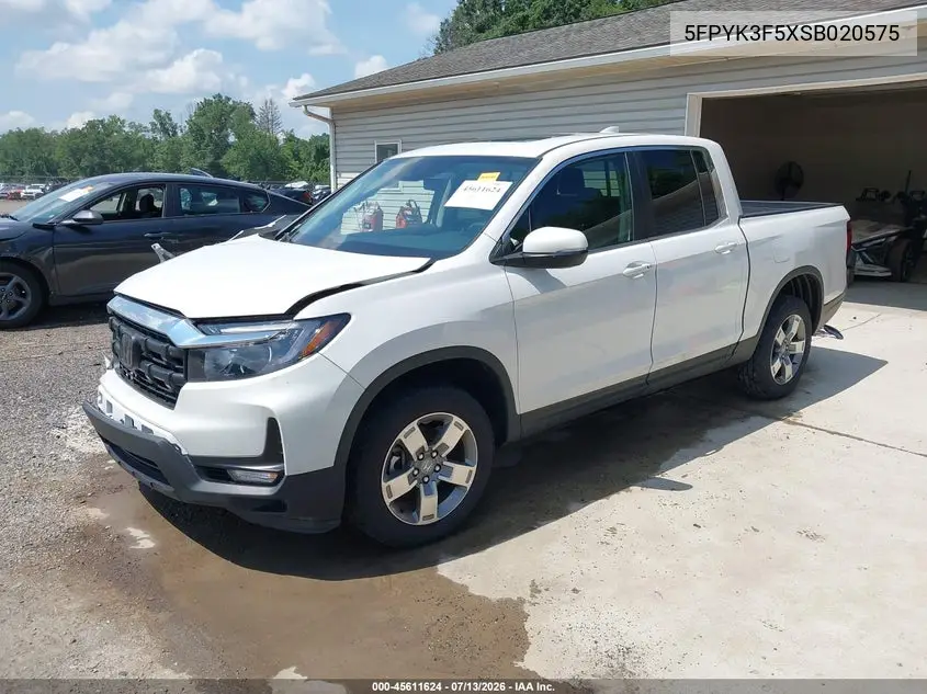 2025 Honda Ridgeline Rtl VIN: 5FPYK3F5XSB020575 Lot: 45611624