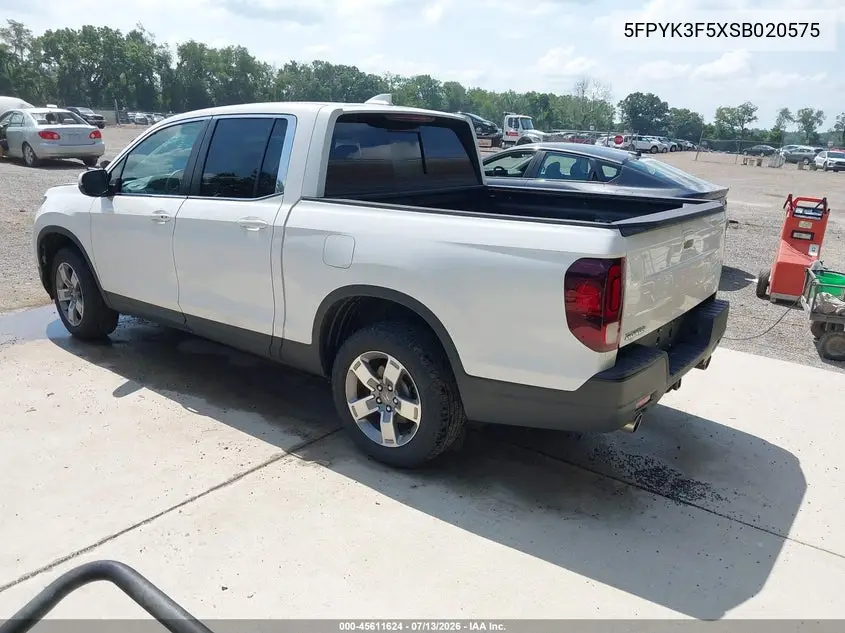 2025 Honda Ridgeline Rtl VIN: 5FPYK3F5XSB020575 Lot: 45611624