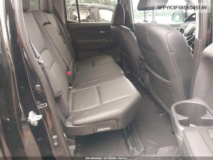 2025 Honda Ridgeline Rtl VIN: 5FPYK3F58SB045149 Lot: 45634549