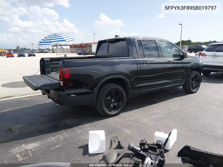 2025 Honda Ridgeline Black Edition VIN: 5FPYK3F89SB019797 Lot: 45653982
