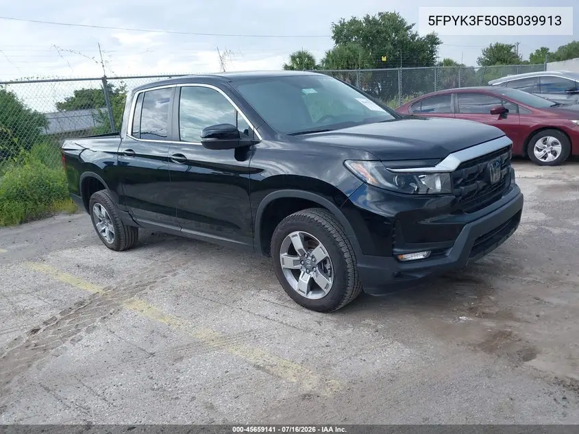 2025 Honda Ridgeline Rtl VIN: 5FPYK3F50SB039913 Lot: 45659141