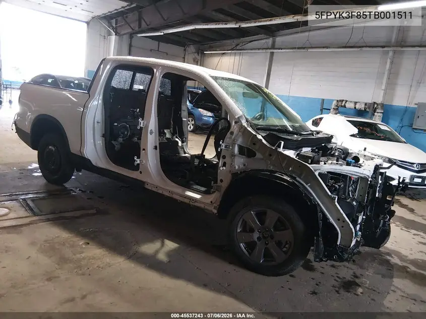 2026 Honda Ridgeline Black Edition VIN: 5FPYK3F85TB001511 Lot: 45537243