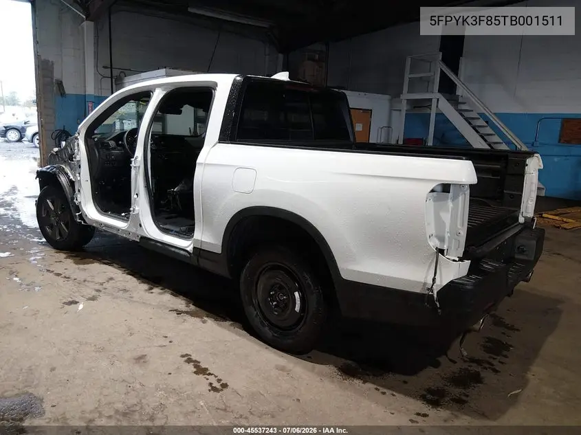 2026 Honda Ridgeline Black Edition VIN: 5FPYK3F85TB001511 Lot: 45537243