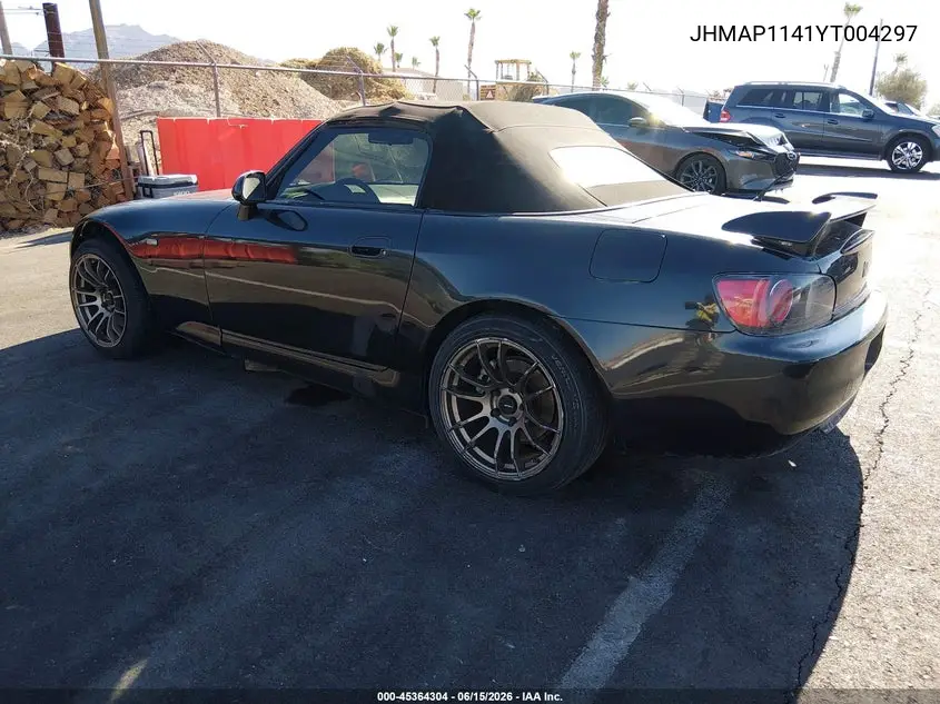 2000 Honda S2000 VIN: JHMAP1141YT004297 Lot: 45364304