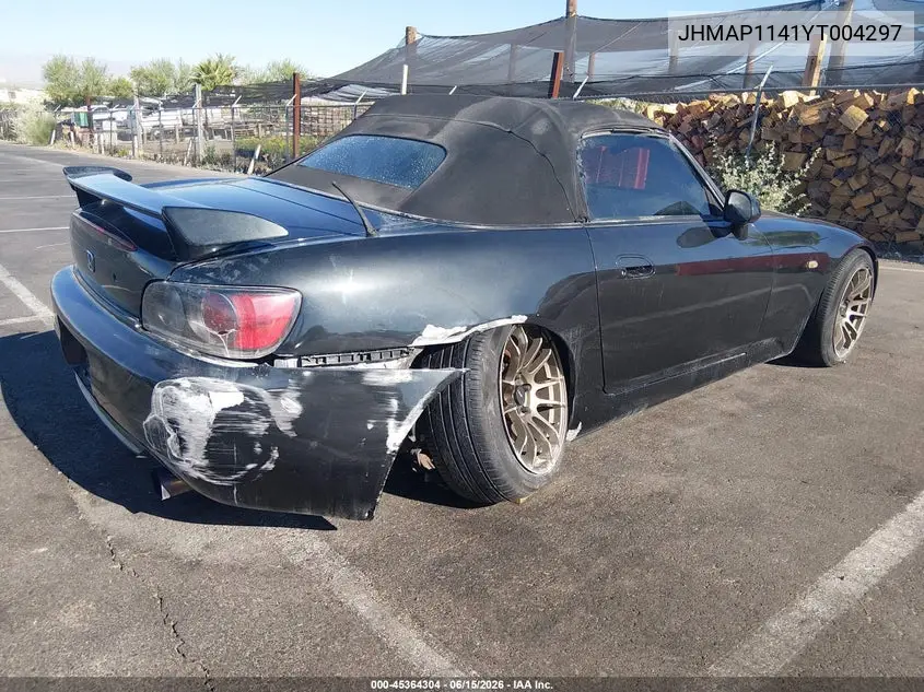 2000 Honda S2000 VIN: JHMAP1141YT004297 Lot: 45364304