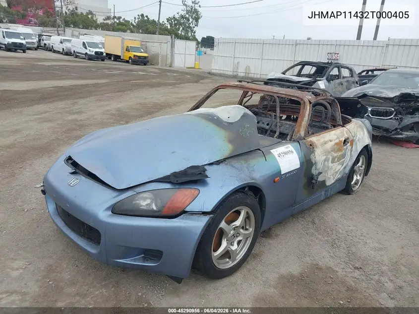 2002 Honda S2000 VIN: JHMAP11432T000405 Lot: 45290956