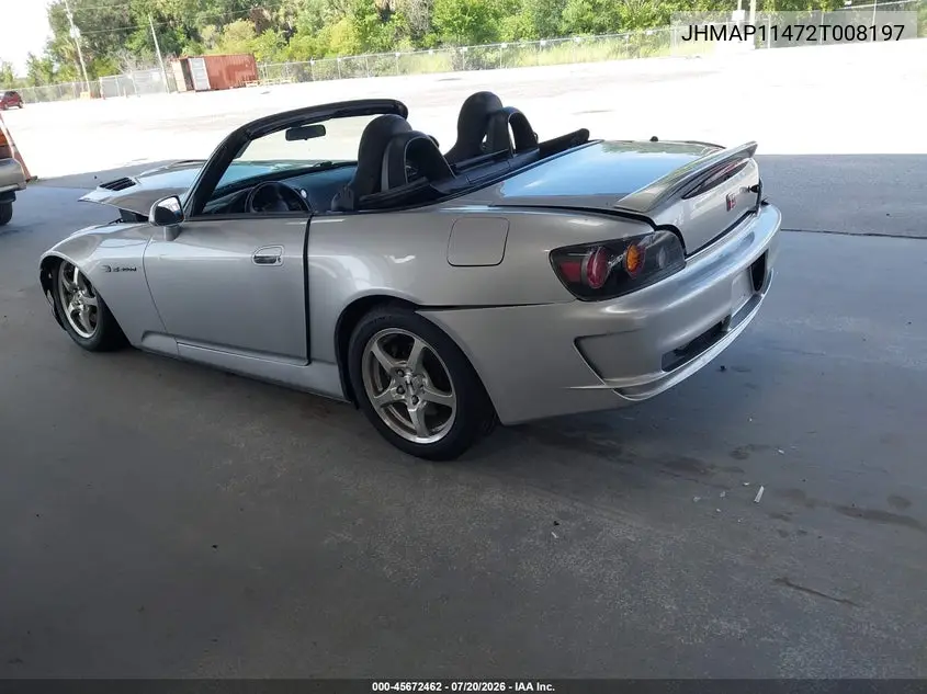 2002 Honda S2000 VIN: JHMAP11472T008197 Lot: 45672462