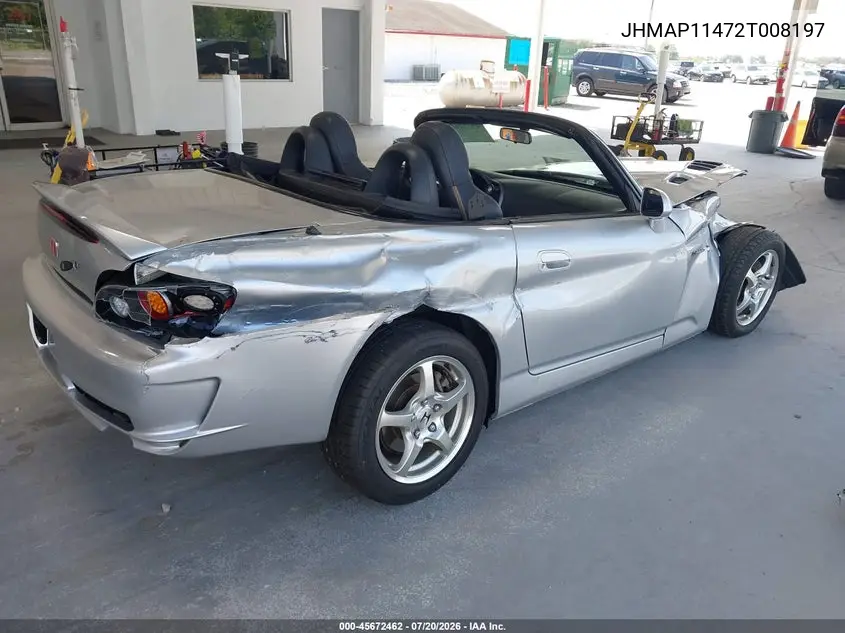 2002 Honda S2000 VIN: JHMAP11472T008197 Lot: 45672462