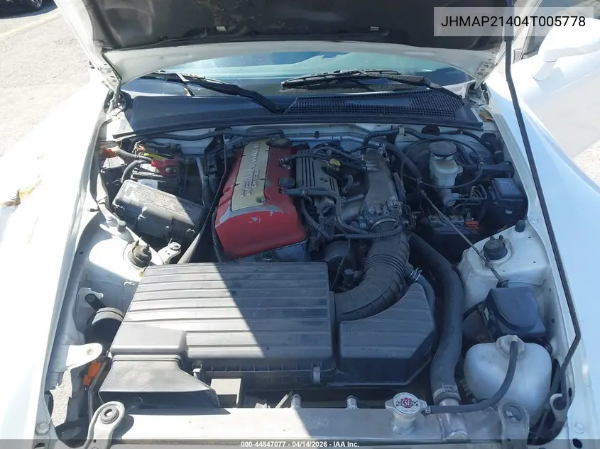 2004 Honda S2000 VIN: JHMAP21404T005778 Lot: 44847077