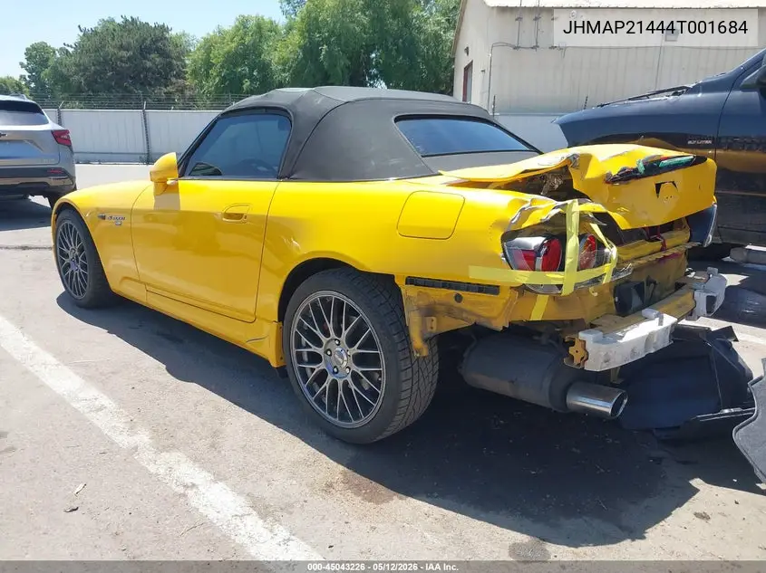 2004 Honda S2000 VIN: JHMAP21444T001684 Lot: 45043226