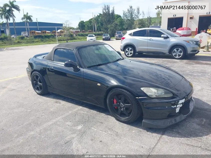 2005 Honda S2000 VIN: JHMAP21445S000767 Lot: 45371711