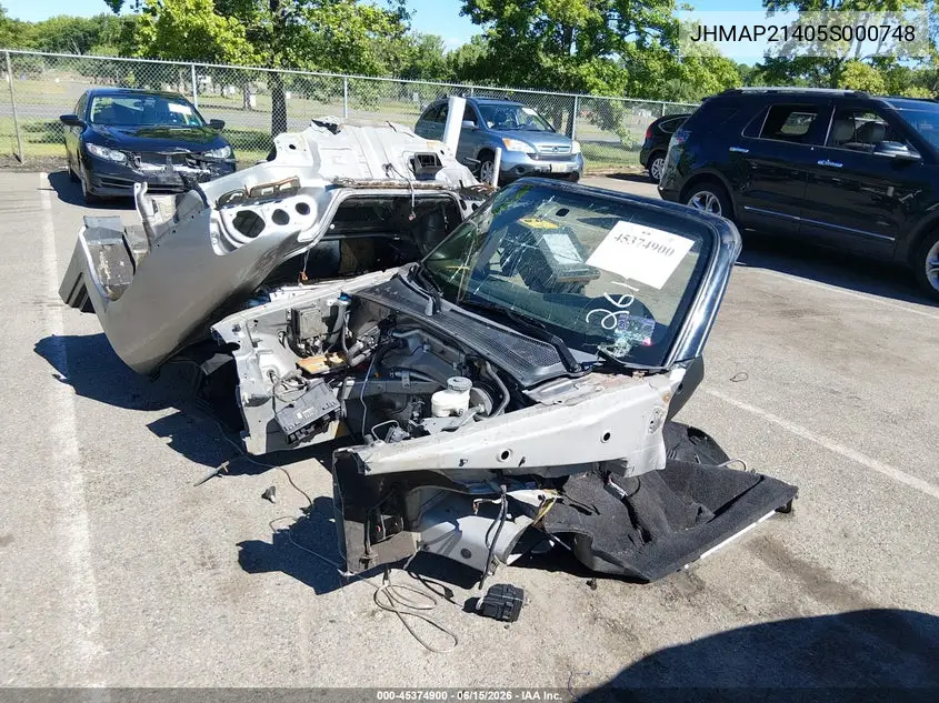 2005 Honda S2000 VIN: JHMAP21405S000748 Lot: 45374900