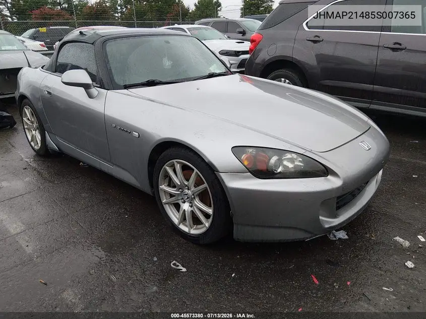 2005 Honda S2000 VIN: JHMAP21485S007365 Lot: 45573380