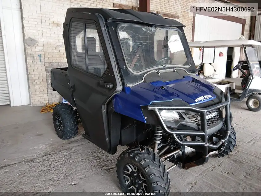 2017 Honda Sxs700 M2 VIN: 1HFVE02N5H4300692 Lot: 45034484