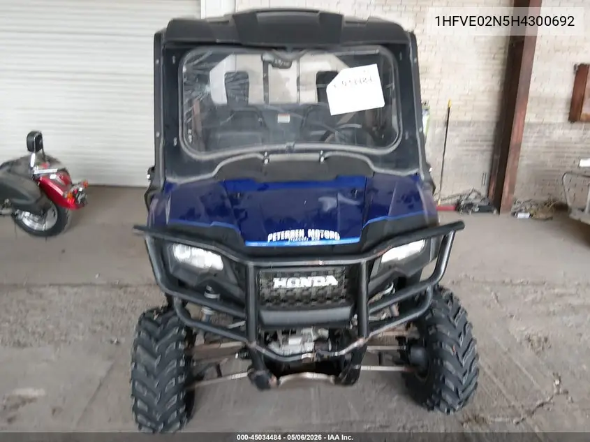2017 Honda Sxs700 M2 VIN: 1HFVE02N5H4300692 Lot: 45034484