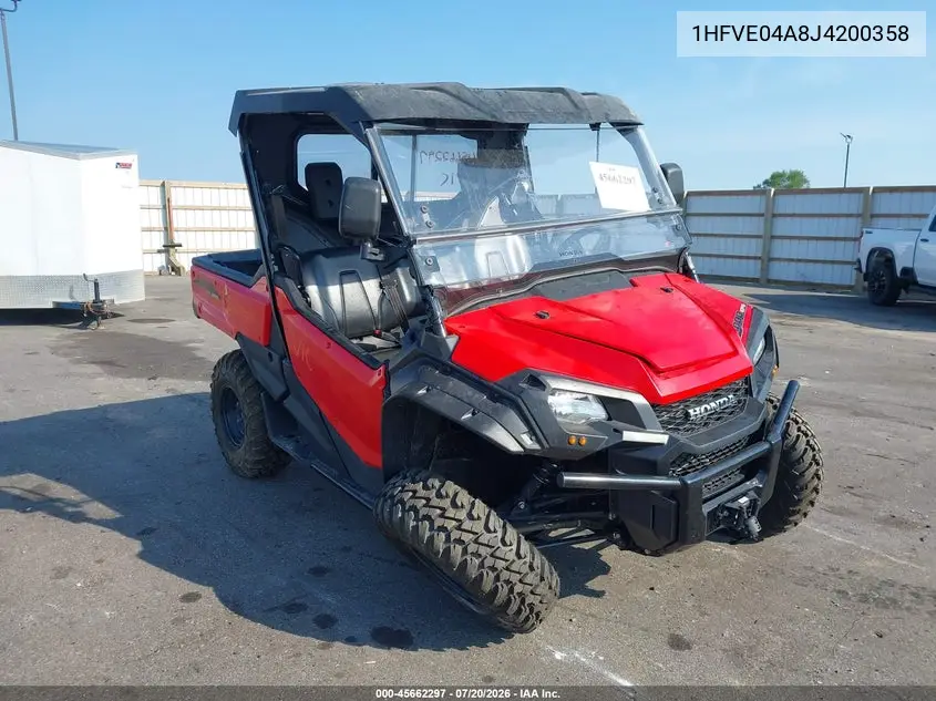2018 Honda Sxs1000 M3 VIN: 1HFVE04A8J4200358 Lot: 45662297