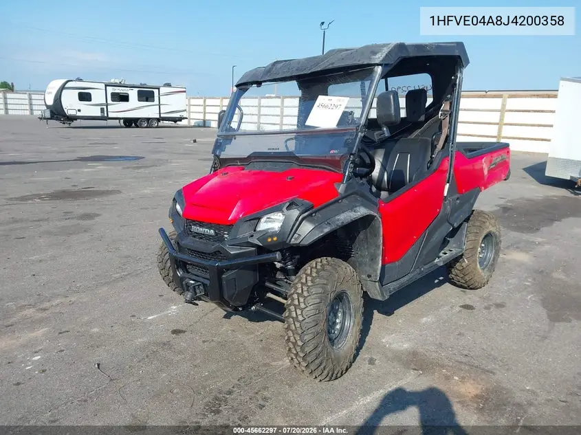 2018 Honda Sxs1000 M3 VIN: 1HFVE04A8J4200358 Lot: 45662297