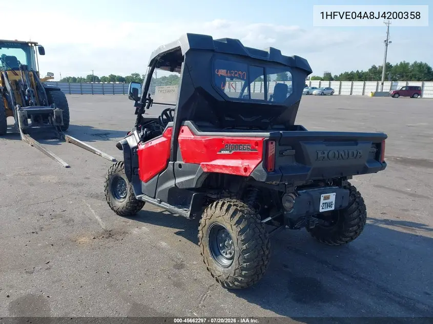 2018 Honda Sxs1000 M3 VIN: 1HFVE04A8J4200358 Lot: 45662297
