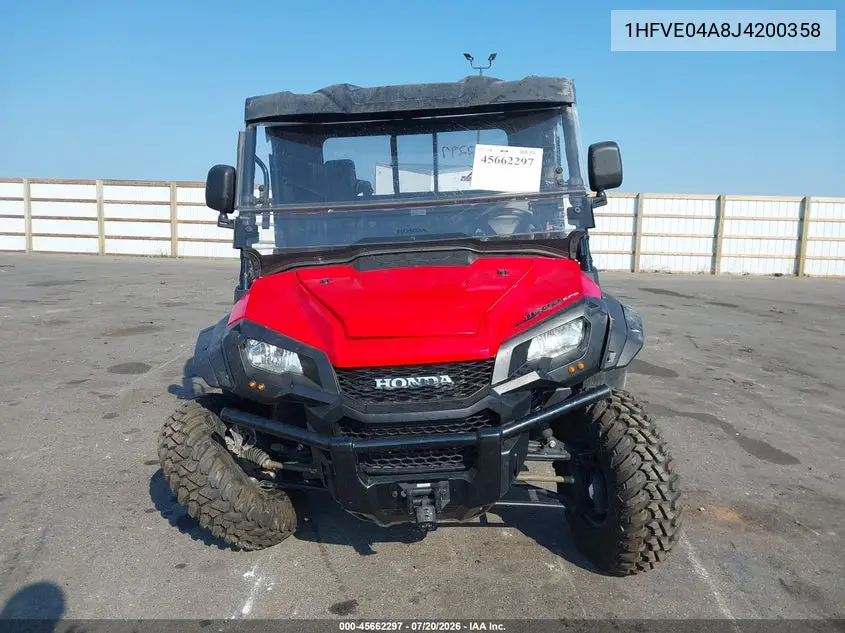 2018 Honda Sxs1000 M3 VIN: 1HFVE04A8J4200358 Lot: 45662297