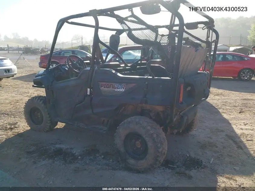 2019 Honda Sxs1000 M5 VIN: 1HFVE0403K4300523 Lot: 44747479