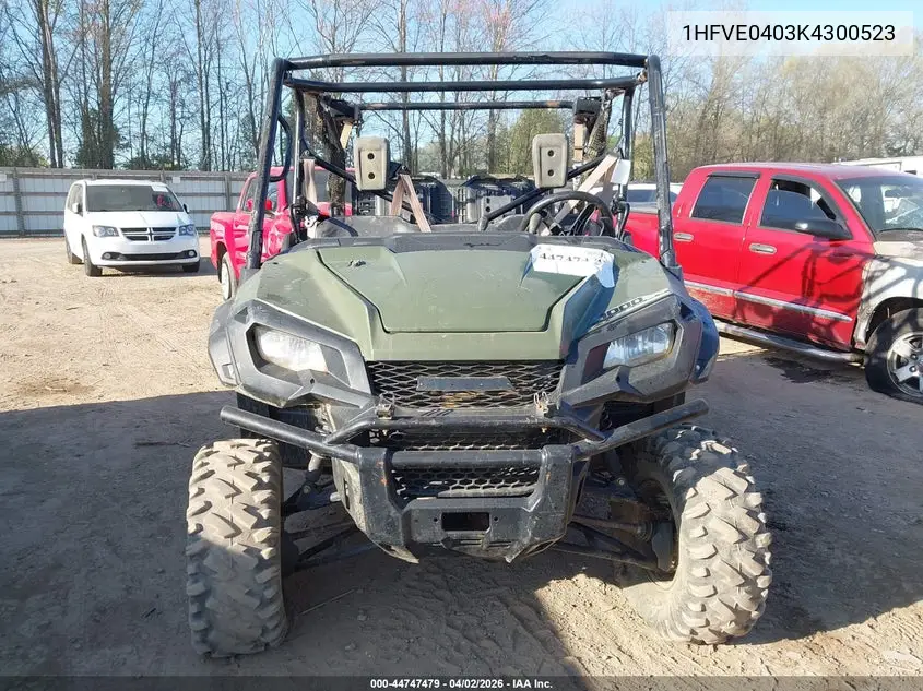 2019 Honda Sxs1000 M5 VIN: 1HFVE0403K4300523 Lot: 44747479