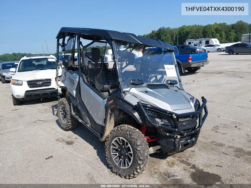 2019 Honda Sxs1000 M5 VIN: 1HFVE04TXK4300190 Lot: 45610969