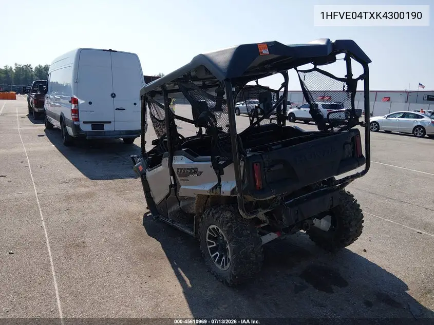 2019 Honda Sxs1000 M5 VIN: 1HFVE04TXK4300190 Lot: 45610969