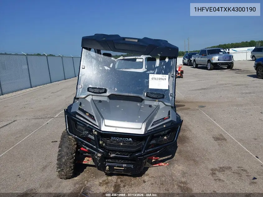 2019 Honda Sxs1000 M5 VIN: 1HFVE04TXK4300190 Lot: 45610969