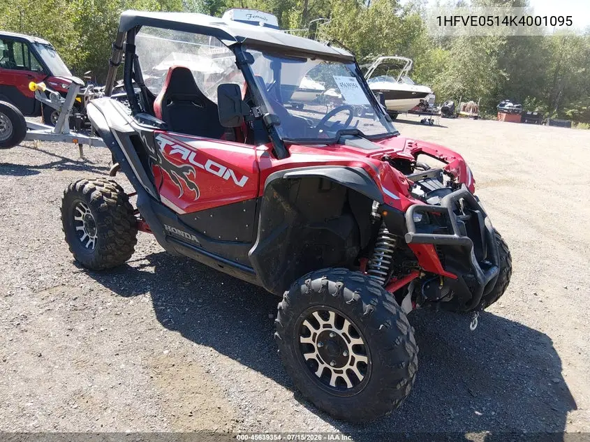 2019 Honda Sxs1000 S2X VIN: 1HFVE0514K4001095 Lot: 45639354