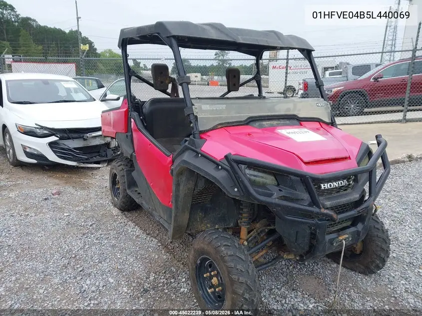 2020 Honda Sxs1000 VIN: 01HFVE04B5L440069 Lot: 45022239