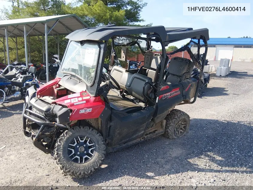 2020 Honda Sxs700 M4 VIN: 1HFVE0276L4600414 Lot: 45445082