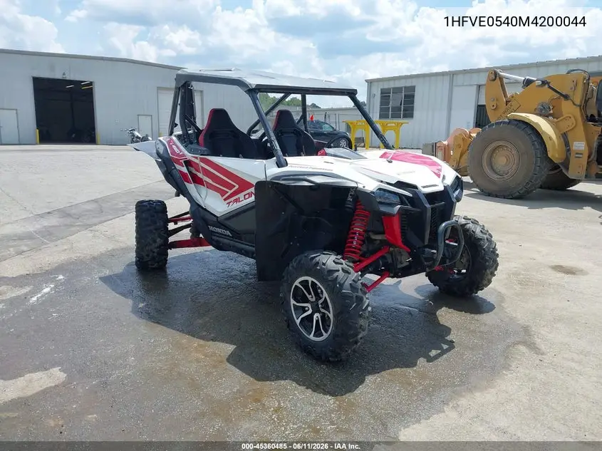 2021 Honda Sxs1000 S2R VIN: 1HFVE0540M4200044 Lot: 45360485