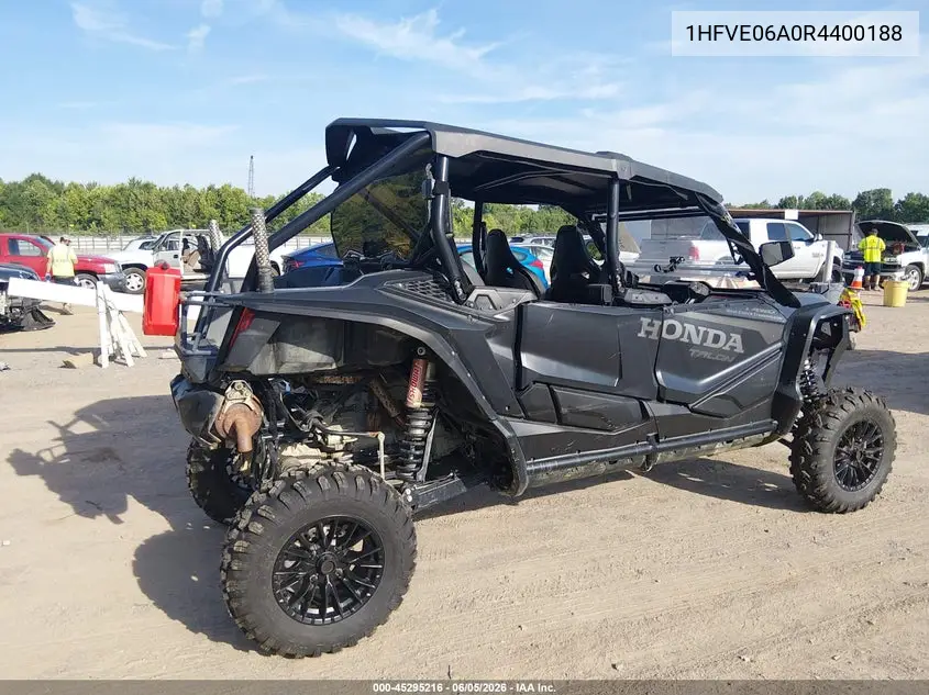 2024 Honda Sxs1000 S4 VIN: 1HFVE06A0R4400188 Lot: 45295216