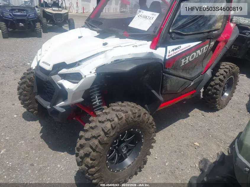 2025 Honda Sxs1000 S2X VIN: 1HFVE0503S4600819 Lot: 45408243