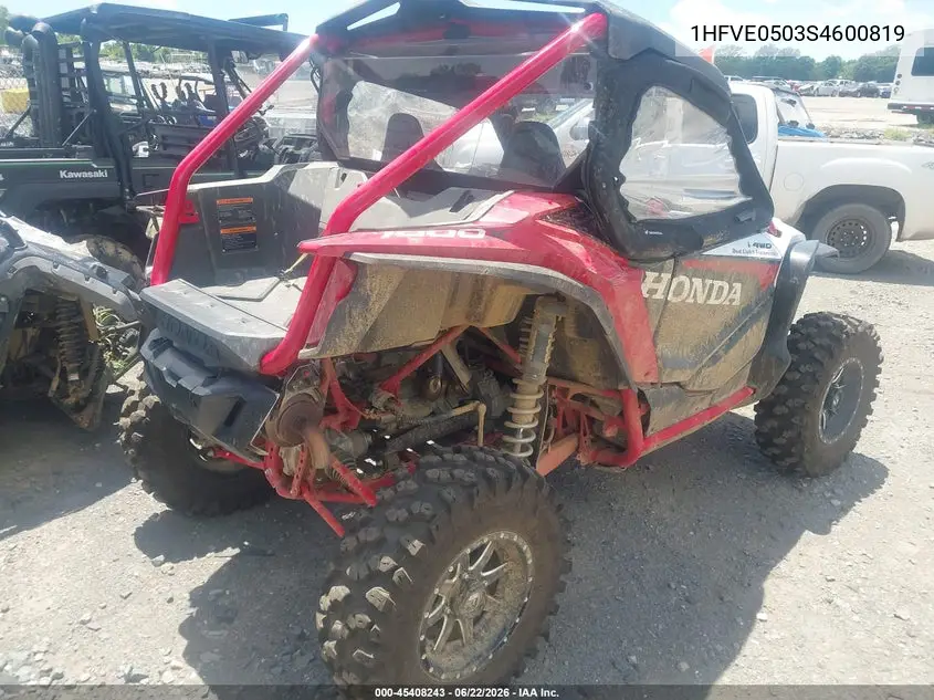 2025 Honda Sxs1000 S2X VIN: 1HFVE0503S4600819 Lot: 45408243