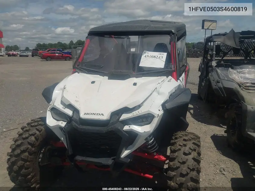 2025 Honda Sxs1000 S2X VIN: 1HFVE0503S4600819 Lot: 45408243