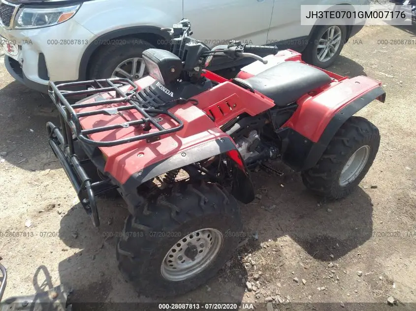 1986 Honda Trx350 VIN: JH3TE0701GM007176 Lot: 28087813